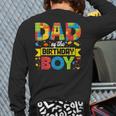 Dad Of The Birthday Boy Master Builder Kids Building Blocks Long Sleeve T-Shirt Back Print