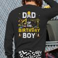 Dad Of The Birthday Boy Matching Construction Crew B-Day Long Sleeve T-Shirt Back Print