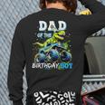 Dad Of The Birthday Boy Monster Truck Dinosaur PartyRex Long Sleeve T-Shirt Back Print