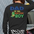 Dad Of The Birthday For Boy Saurus Rex Dinosaur Party Long Sleeve T-Shirt Back Print