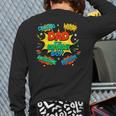 Dad Of The Birthday Boy Shirt Father Superhero Comic Party Long Sleeve T-Shirt Back Print