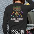 Dad Of The Birthday Boy Video Gamer Pixel Number Long Sleeve T-Shirt Back Print