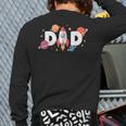 Dad Of The Birthday Boys Space Astronaut 1st Birthday Family Long Sleeve T-Shirt Back Print