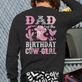 Dad Of The Birthday Cow-Girl Rodeo Cowgirl Bday Long Sleeve T-Shirt Back Print