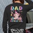 Dad Of The Birthday Girl Axolotl Bday Party Family Long Sleeve T-Shirt Back Print