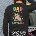 Dad Of The Birthday Girl Capybara Bday Party Family Long Sleeve T-Shirt Back Print