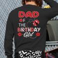 Dad Of The Birthday Girl Family Ladybug Birthday Long Sleeve T-Shirt Back Print