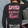 Dad Of The Birthday Girl Family Pink Coquette Bow Long Sleeve T-Shirt Back Print