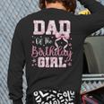 Dad Of The Birthday Girl Pink Bow Flower Birthday Girl Long Sleeve T-Shirt Back Print
