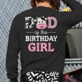 Dad Of The Birthday Girl Shirt Farm Cow Daddy Papa 1st Long Sleeve T-Shirt Back Print