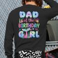 Dad Of The Birthday Mermaid Girl Family Matching Party Long Sleeve T-Shirt Back Print