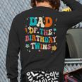 Dad Of The Birthday Twins Boys Girls Party Retro Bday Long Sleeve T-Shirt Back Print Dad Of The Birthday Twins Boys Girls Party Retro Bday Long Sleeve T-Shirt Back Print