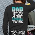 Dad Of The Birthday Twins Celebrate Cute Twin Father Daddy Long Sleeve T-Shirt Back Print
