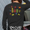 Dad Building Blocks Birthday Boy Long Sleeve T-Shirt Back Print