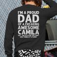 Dad Of CAMILA Father's Day Personalized Name Joke Long Sleeve T-Shirt Back Print Dad Of CAMILA Father's Day Personalized Name Joke Long Sleeve T-Shirt Back Print