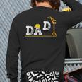 Dad Construction Excavator Family Matching Bday Party Long Sleeve T-Shirt Back Print