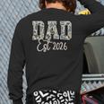 Dad Est 2026 Camo Old School Men Father's Day Dada Long Sleeve T-Shirt Back Print