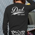 Dad Established 2014 Father's Day Long Sleeve T-Shirt Back Print