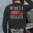 My Dad Is A Firefighter Long Sleeve T-Shirt Back Print