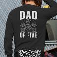 Dad Of Five Father Of 5 Proud Dad Of 5 Father Of Five Long Sleeve T-Shirt Back Print