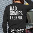 Dad Gramps Legend Vintage Distressed Bold Gramps Graphic Long Sleeve T-Shirt Back Print