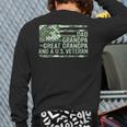 Dad Grandpa Great Grandpa Veteran Fathers Day Great Grandpa Long Sleeve T-Shirt Back Print