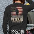 Im A Dad Grandpa And A Veteran Nothing Scares Me Veteran Long Sleeve T-Shirt Back Print
