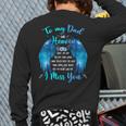 To My Dad In Heaven I Miss You Long Sleeve T-Shirt Back Print