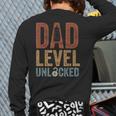 Dad Level Unlocked Father To Be New Daddy Long Sleeve T-Shirt Back Print
