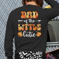Dad Little Cutie Baby Shower Orange 1st Birthday Party Long Sleeve T-Shirt Back Print