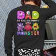 Dad Little Monster Kids 1st Birthday Party Family Monster Small Long Sleeve T-Shirt Back Print