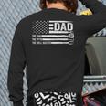 Dad The Man The Myth The Grill Master USA Flag Father's Day Long Sleeve T-Shirt Back Print