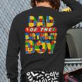 Dad And Mom Birthday Boy Building Bricks Family Party Decor Long Sleeve T-Shirt Back Print