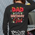Dad And Mom Birthday Girl Strawberry Berry Sweet One Two Long Sleeve T-Shirt Back Print