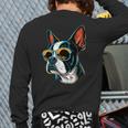 Dad Mom Cool Dog Sunglasses Boston Terrier Long Sleeve T-Shirt Back Print