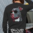 Dad Mom Cool Dog Sunglasses Pitbull Long Sleeve T-Shirt Back Print Dad Mom Cool Dog Sunglasses Pitbull Long Sleeve T-Shirt Back Print