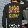Dad And Mom Dada Birthday Boy Building Bricks Family Party Long Sleeve T-Shirt Back Print