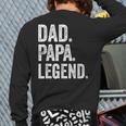Dad Papa Legend Vintage Distressed Bold Papa Graphic Long Sleeve T-Shirt Back Print Dad Papa Legend Vintage Distressed Bold Papa Graphic Long Sleeve T-Shirt Back Print