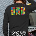 Dad Parent Brick Master Builder Building Blocks Set FamilyLong Sleeve T-Shirt Back Print