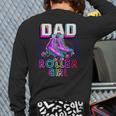 Dad Of Roller Girl Roller Skating Birthday Matching Family Long Sleeve T-Shirt Back Print