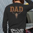 Dad Skull Fathers Day Shirt Western Rodeo Family Matching Long Sleeve T-Shirt Back Print