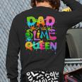 Dad Of The Slime Queen Birthday Family Matching Party Long Sleeve T-Shirt Back Print Dad Of The Slime Queen Birthday Family Matching Party Long Sleeve T-Shirt Back Print