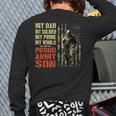 My Dad Is A Soldier Hero Proud Army Son US Military Long Sleeve T-Shirt Back Print