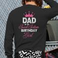 Dad Of The Sweet Sixteen Birthday Girl 16th Pink Crown Long Sleeve T-Shirt Back Print