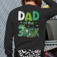 Dad Of The Three Rex Birthday Dinosaur Family Matching Long Sleeve T-Shirt Back Print