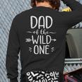 Dad Of The Wild One Shirt 1st Birthday Safari Long Sleeve T-Shirt Back Print