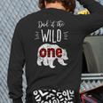 Dad Of The Wild One Shirt Bear Lumberjack 1st Birthday Tee Long Sleeve T-Shirt Back Print