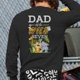 Dad Of The Wild Seven Animal Safari 7th Birthday Party Long Sleeve T-Shirt Back Print
