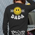 Dada One Happy Dude Birthday Theme 1st Family Matching Mom Long Sleeve T-Shirt Back Print