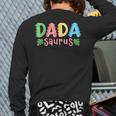 Dada Saurus Kids Dinosaur Birthday Party Family Matching Long Sleeve T-Shirt Back Print